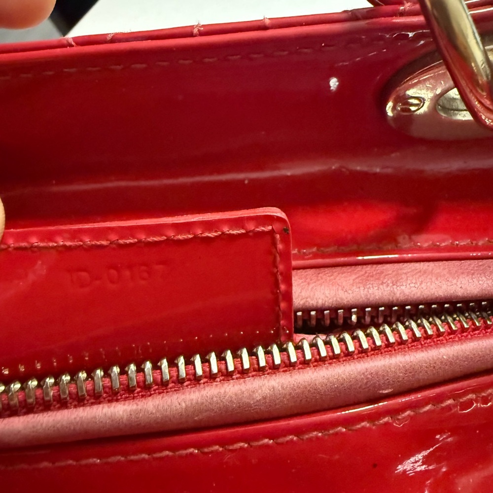 Dior Red Quilted Medium bag - Picture 10 of 11